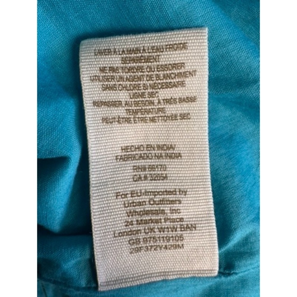 Free People Dress Women's Size 2 Turquoise Black Sleeveless Bohemian Whimsigoth‎ - Picture 14 of 16